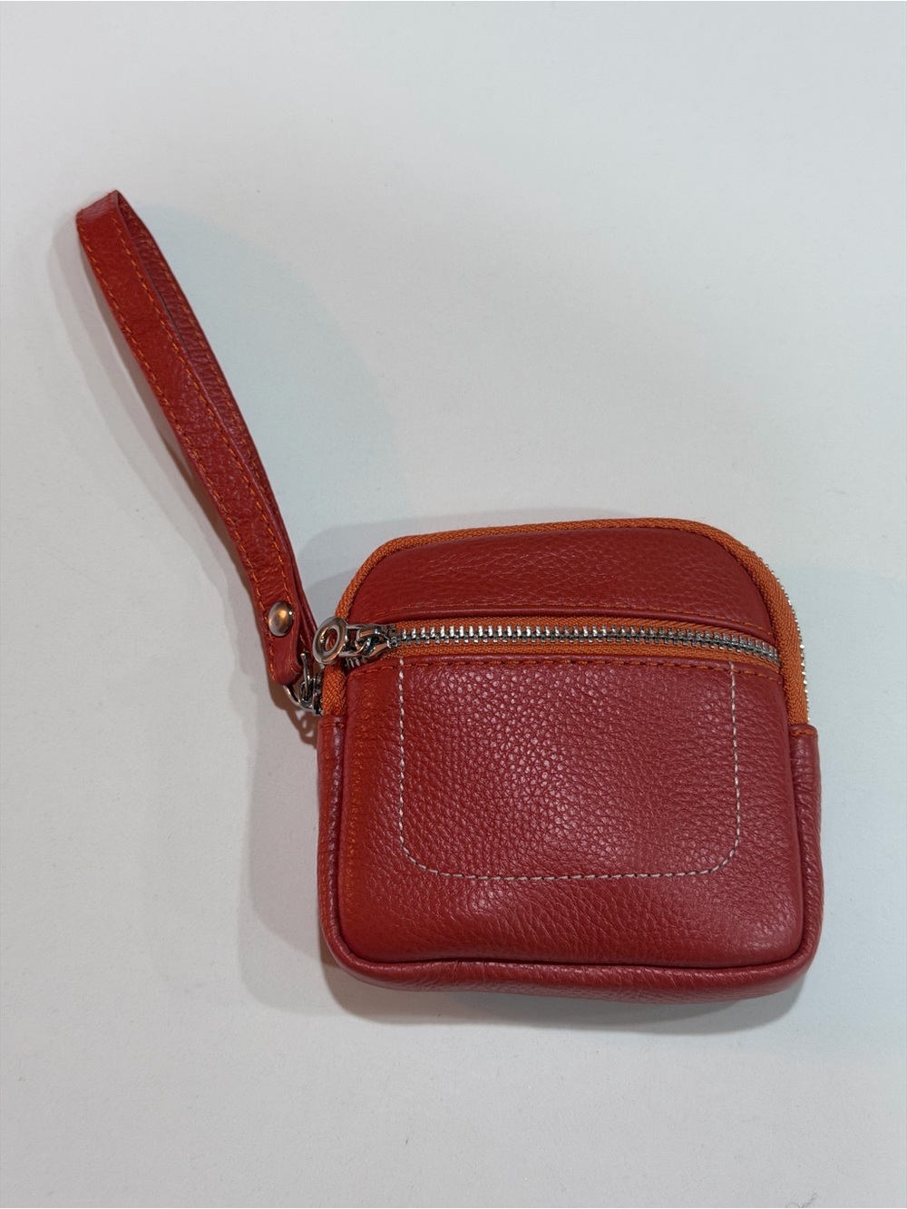 Compact Leather Wristlet Coin Purse - Multiple Colors Available